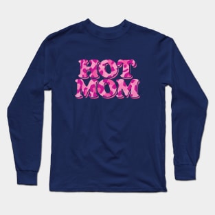 Hot Mom Pink Leopard Long Sleeve T-Shirt